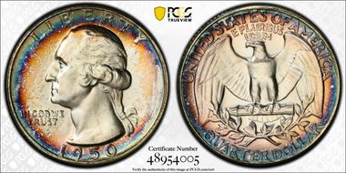 1950 25C PR68+ 