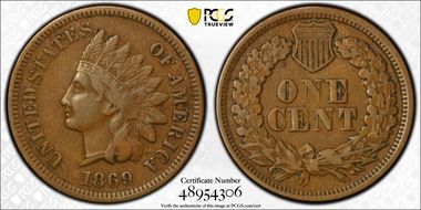 1869 1C VF30BN