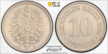 1874-E 10 Pfg J-4 MS63