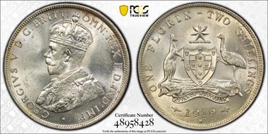 1919-M Florin MS62