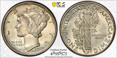 1938 10C AU58