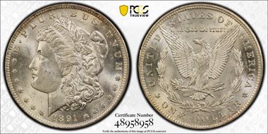 1891-CC $1 MS62