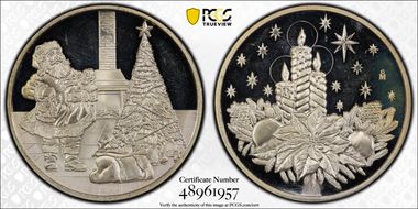 No Date-Mo Medal Santa Claus Ag PR64DCAM