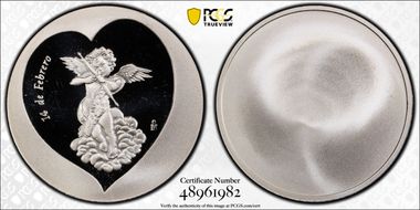 No Date-Mo Medal Valentine's Day Ag PR69DCAM
