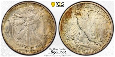 1917-S 50C Reverse MS65