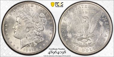 1891-S $1 AU58
