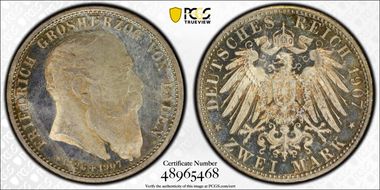 1907 2 Mk Death J-36 MS65PL