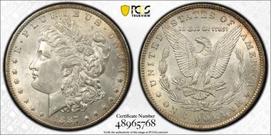 1887-O $1 AU58