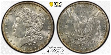 1900-S $1 AU58