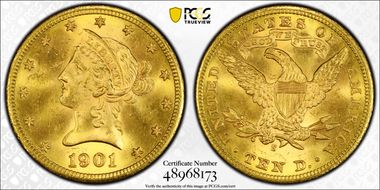 1901-S $10 MS63+