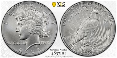 2023 $1 Peace Dollar MS70