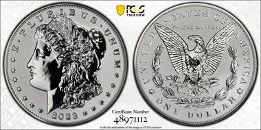 2023-S $1 Morgan Dollar Rev PR Two-Coin Reverse Proof Set PR70