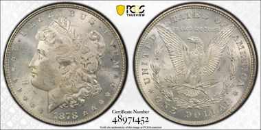 1878 8TF $1 VAM 12 Notched Stars MS62