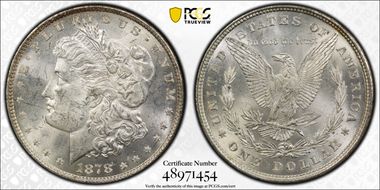 1878 8TF $1 VAM 17, Diagonal in 8 MS63