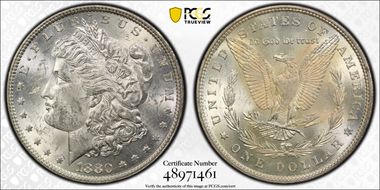 1880 $1 MS62