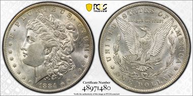 1884-O $1 AU55