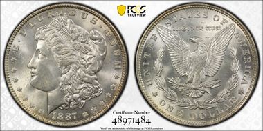 1887 $1 MS64