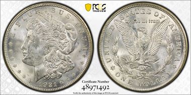 1921-D $1 MS64