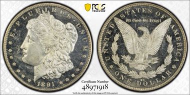 1891-CC $1 MS64+ DMPL