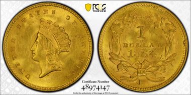 1854 G$1 Type 2 MS63