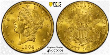 1904 $20 MS64