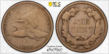 1857 1C Flying Eagle N1