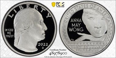 2022-S 25C Anna May Wong-Silver PR69DCAM