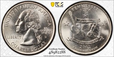 2002-D 25C Tennessee MS65