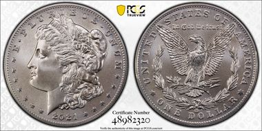 2021-CC Privy $1 Morgan Dollar 100th Anniversary MS69