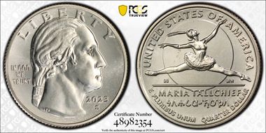 2023-S 25C Maria Tallchief MS67