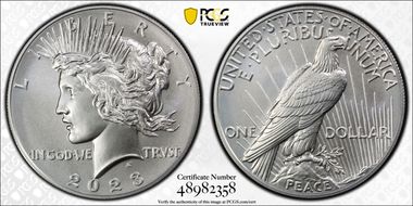 2023 $1 Peace Dollar MS70