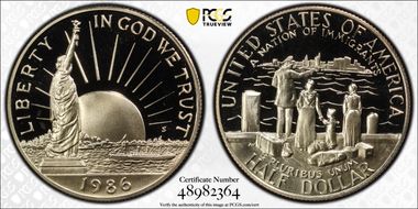 1986-S 50C Statue Of Liberty PR69DCAM