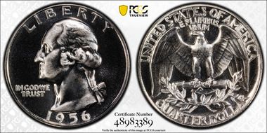 1956 25C FS-701, Reverse Die Gouge PR69