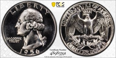 1956 25C FS-701, Reverse Die Gouge PR68