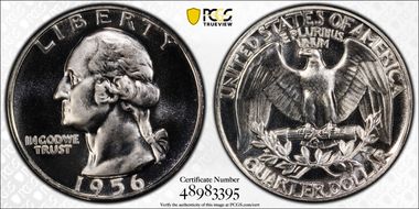 1956 25C FS-701, Reverse Die Gouge PR69