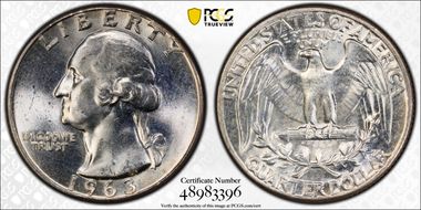 1963 25C DDR FS-801 MS63