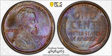 1909 1C Lincoln MS64BN