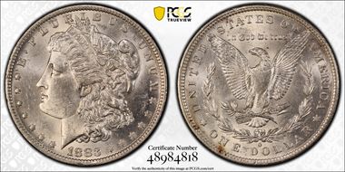 1883-O $1 MS62