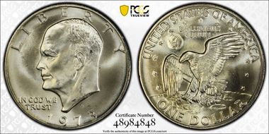 1973-S $1 Silver MS67
