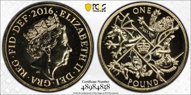 2016 £1 S-J38 Last Round MS68