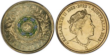 2023 $2 35th Ann $2 Coin Set Colorized Remembrance Rosemary MS67