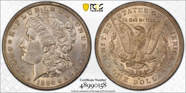 1886-O $1 AU58
