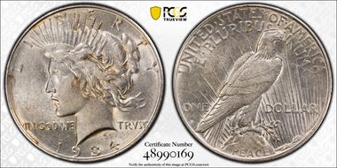 1934-D $1 AU50