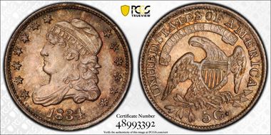 1834 H10C LM-1, FS-301, 3/Inverted 3 MS67