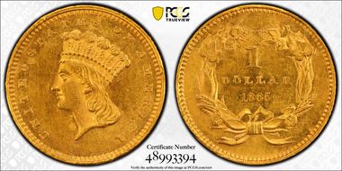 1865 G$1 MS61
