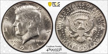 1981-P 50C MS67