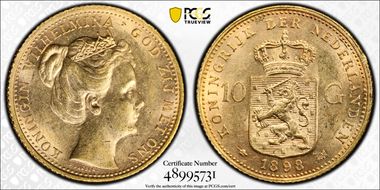 1898 10 G P. Pander KM-124  Au MS62