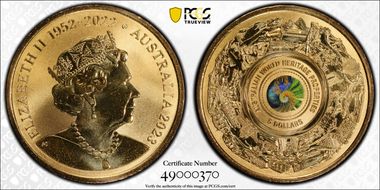 2023 $5 Australian World Heritage Colorized MS69