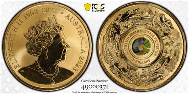 2023 $5 Australian World Heritage Colorized MS68