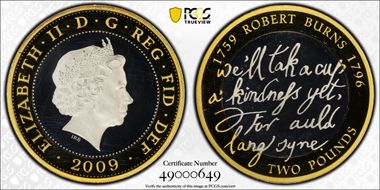 2009 £2 S-K24 Robert Burns Ag Pft PR68DCAM